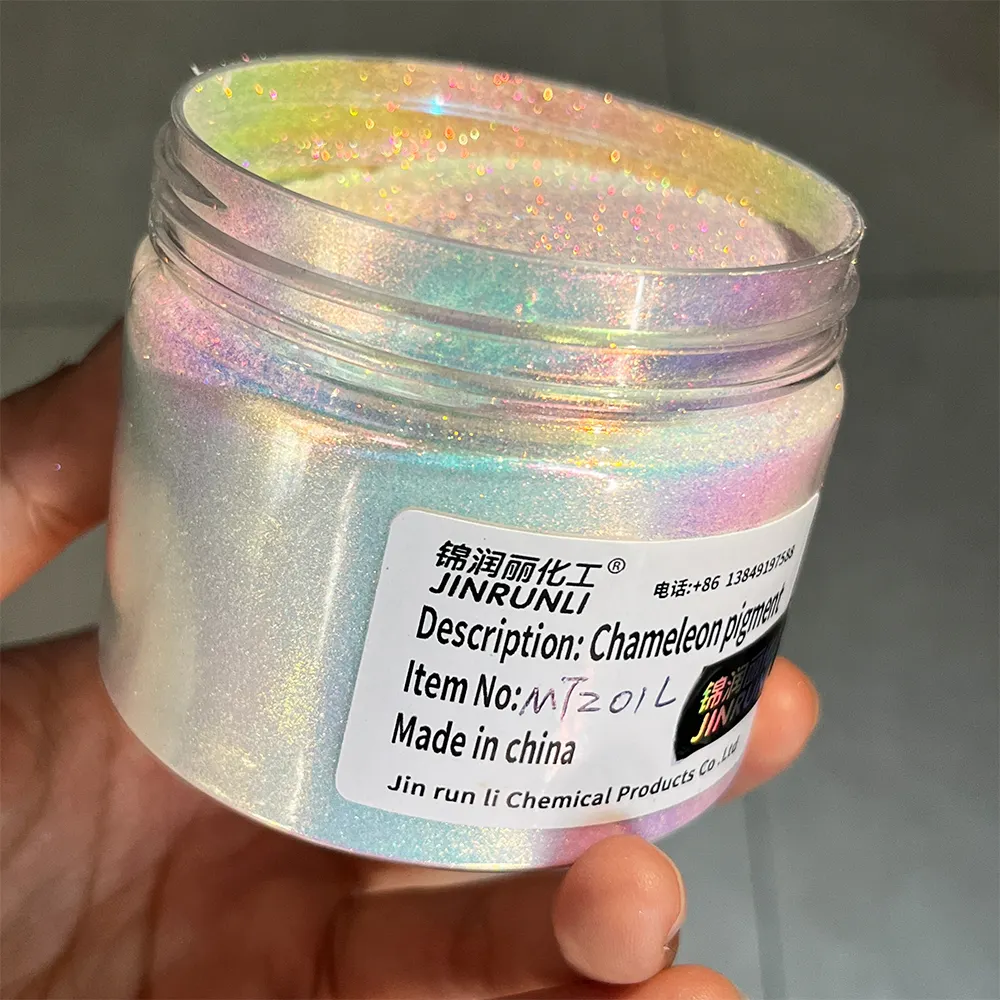 Grado cosmético deslumbrante camaleón Aurora pigmento blanco iridiscente sombra de ojos Aurora camaleón pigmento en polvo