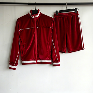 Custom Autumn <strong>Men's</strong> Retro <strong>Velvet</strong> Sportswear Set Plus Size Breathable Lightweight Anti-Bacterial Ribbed Cuffs Streetwear ODM OEM - Product Image 4
