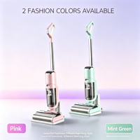 Nettoyeur de sol sans fil à double moteur, réservoir d'eau de 600 ml, pulvérisation haute pression, aspirateur et serpillière rechargeables pour carrelage et parquet