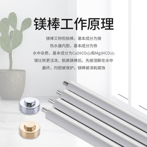 Barra de magnesio universal para calentador de agua eléctrico de 40, 50, 60 y 80 litros, alta pureza, protección contra incrustaciones. - Product Image 3