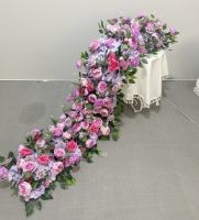 Tira de Flores - Decoración de Fondo para Bodas, Arreglo Floral para Arco, Diseño de Salón de Exposiciones, Hilera Larga de Flores, Flores Artificiales