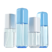 Flacon pulvérisateur carré en PET de 100 ml avec pompe pour sérum hydratant, shampoing et nettoyant visage