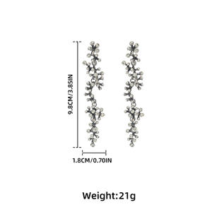 ต่างหูแฟชั่น Kaimei 2026 รูปทรงกิ่งไม้ประดับเพชร หลายชั้น ต่างหูระย้าแบบยาว สำหรับงานปาร์ตี้ สไตล์วินเทจ ลายใบไม้สีทอง สำหรับผู้หญิง - Product Image 6