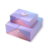Hartvormige dubbele deur kartonnen doos met magneetsluiting, matte laminatie, stevige cadeaudoos voor Valentijnsdag, bruiloft, bruidsmeisjescadeaus
