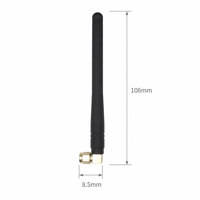 Antenne WiFi verticale à angle droit monopôle 2,4 GHz 2,5 dBi à gain élevé pour routeur PC adaptateur sans fil mâle RP-Male