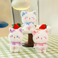 Grosir Gantungan Kunci Boneka Hewan Custom 10-18cm Mini Boneka Lembut Gantungan Kunci Pabrik OEM
