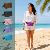Sac banane en mousse EVA perforé multicolore, compatible avec les breloques DIY, réglable, avec logo personnalisé, vente en gros