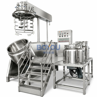 Homogénéisateur mélangeur de gel 500L à chauffage vapeur, en acier inoxydable, pour la production de pâtes et crèmes cosmétiques