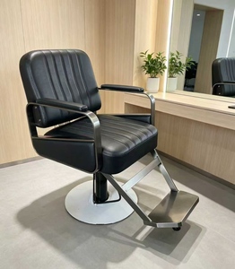 Silla Ergonómica de Estilismo para Peluquerías y Barberías, Mueble de Salón de Cuero con Rotación de 360 Grados, Diseño Moderno - Product Image 5