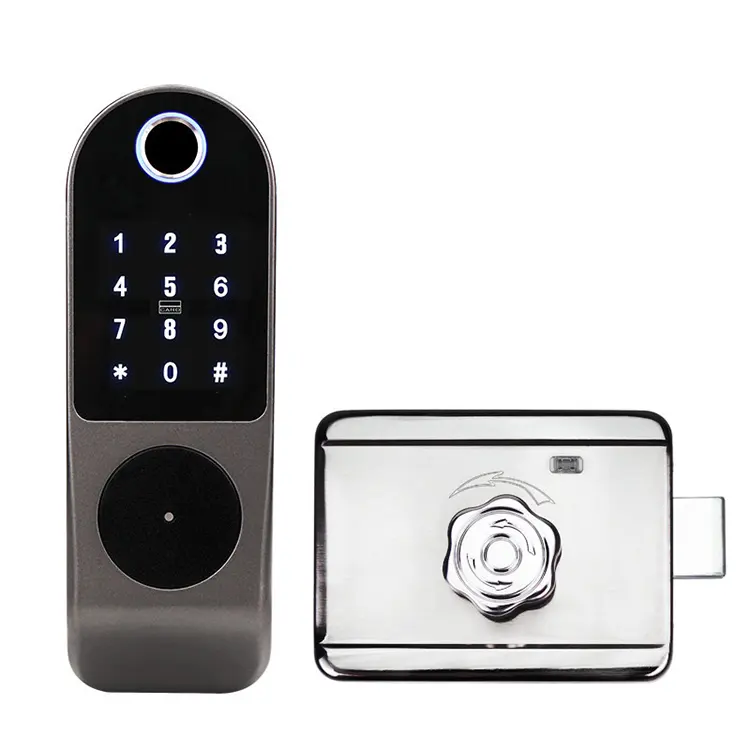 Elektrische Tor felgen steuerung Tuya Wifi TT Lock App Keyless-Eingangstür schloss Electric Smart Digital RIM Türschlösser