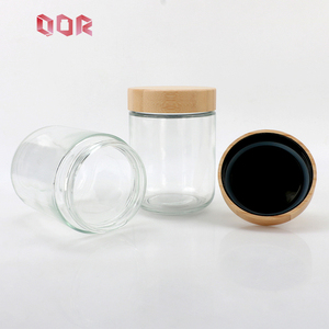 Botella de Vidrio de Grado Alimenticio de 500 ml con Tapa de Bambú para Suplementos en Polvo, Cápsulas, Vitaminas y Gomitas, Personalizable - Product Image 2