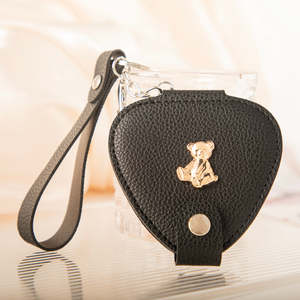 Glass <b>Compact</b> <b>Mirror</b> Keychain Double Sided Folding Portable Pocket Makeup <b>Mirror</b> 2X High Reflectivity Travel Size Gold Bear - Product Image 4
