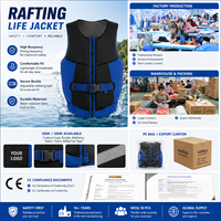 Gilet de sauvetage pour rafting en eaux vives 150N, tissu robuste 600D, PFD commercial pour kayak, canyoning, sauvetage aquatique