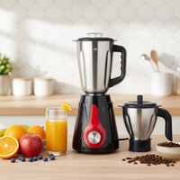 Ensemble de hachoir, mixeur et blender électrique de haute qualité pour usage domestique, puissant, avec moteur en cuivre de 700 W, en acier inoxydable, 3 vitesses