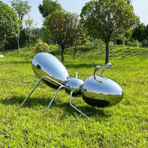 Không gian thương mại thép không gỉ kiến Điêu khắc Kim Loại nghệ thuật cài đặt-Thiết kế hiện đại bền cho các khu vườn Văn phòng khách sạn & Trường học - Product Image 1