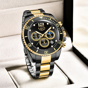 <span class=keywords><strong>2022</strong></span> Lige 8924, relojes <span class=keywords><strong>de</strong></span> cuarzo con tres esferas, reloj resistente al agua <span class=keywords><strong>de</strong></span> acero inoxidable, marca superior para hombre - Product Image 2