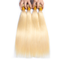 Extensions de Cheveux Naturels Vierges du Cambodge, Lisses, Pré-Colorées Yeswigs 613 Blond 1b-27 30, Cuticules Alignées