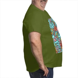 เสื้อยืดผู้ชายไซส์พิเศษผ้าฝ้าย100% สไตล์สตรีทแวร์พิมพ์ลายการ์ตูนผ้าสแปนเด็กซ์ - Product Image 5