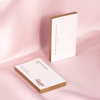 Logo personnalisé de luxe gaufrage carte de visite avec feuille cartes de visite papier gaufré entreprise merci impression de cartes de voeux