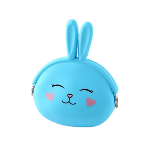 Luxury Kawaii Rabbit Custom Mini Silicone <b>Wallet</b> <b>Small</b> Women's Clutch Bag with Unique Coin Pouch for Kids & Cardholders - Product Image 1