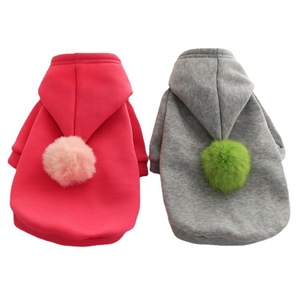 Cartoon Hoodie With Balls Dog <b>Cat</b> Pet <b>Clothes</b> Winter Warm Hooded Sweater <b>For</b> Small Dogs Pomeranian French Bulldog Teddy - Product Image 5