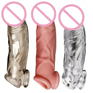 G Punt Stimulatie Vertraging Ejaculatie Deeltje Penis Mouw Condoom Voor Mannen Realistische Herbruikbare Condooms Penis Extender Dildo