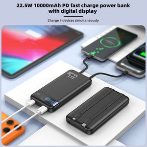 พาวเวอร์แบงค์พกพา PD 22.5W ความจุ 10000mAh ชาร์จเร็ว สายชาร์จในตัว 2 เส้น พร้อมหน้าจอแสดงผลดิจิตอล - Product Image 3