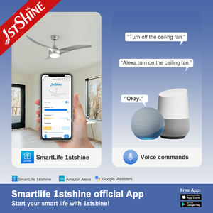 Ventilateur de plafond LED 1stshine Home 54 pouces électrique <span class=keywords><strong>110</strong></span>-220V Design nordique Ventilateur de plafond à distance 6 vitesses - Product Image 6