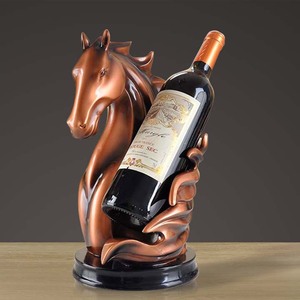 Cocina bar hogar decorativo personalizado resina caballo botella de vino titular - Product Image 3
