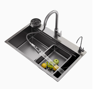 <span class=keywords><strong>Lavello</strong></span> da <span class=keywords><strong>cucina</strong></span> sottopiano in acciaio inox 304, grande, a vasca singola, quadrato, spesso, con goffratura a grano di riso, fatto a mano - Product Image 1