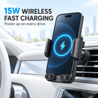 Support de téléphone de voiture 3-en-1 avec certification Apple Find My, détection intelligente et charge sans fil 15W