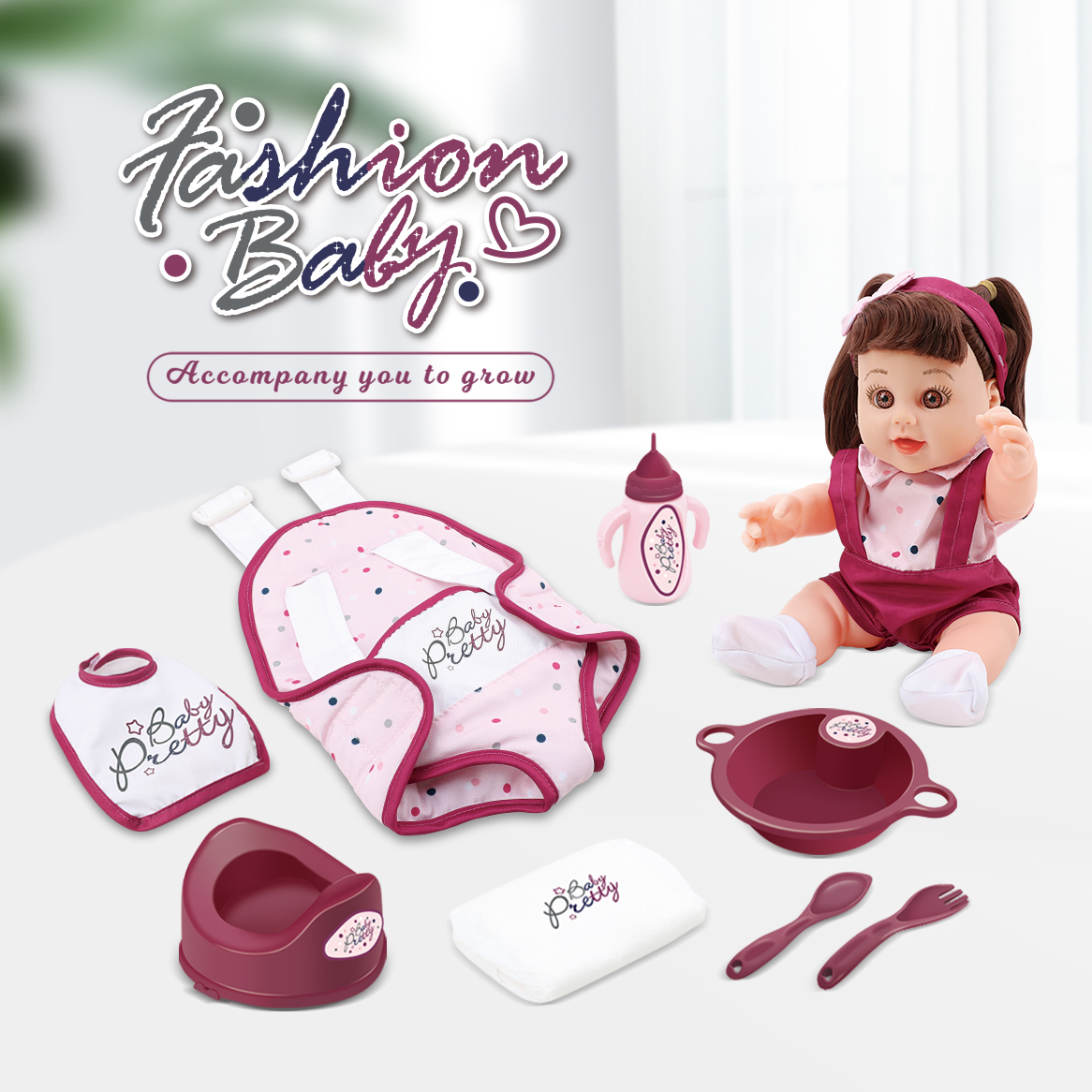 12 дюймов девочка кукла с мультифункциональная осветительная стойка аксессуары кукла рюкзак сумка-переноска для детей