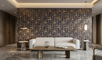 Carrelage Céramique Lumineux Moderne Bleu Profond Sérigraphié 100x100mm pour Piscine ACCENTS Artisanat Sur Mesure pour la Décoration Intérieure