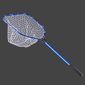 Grand épuisette de pêche portable pliable <span class=keywords><strong>en</strong></span> silicone anti-accrochage, avec poignée, <span class=keywords><strong>en</strong></span> maille, pour la pêche <span class=keywords><strong>en</strong></span> <span class=keywords><strong>mer</strong></span> - Product Image 2