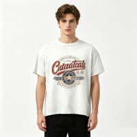 T-shirt personnalisé Kornit DTG avec impression d'emblème étoile USA, tee-shirt décontracté pour homme, vente en gros depuis l'usine chinoise