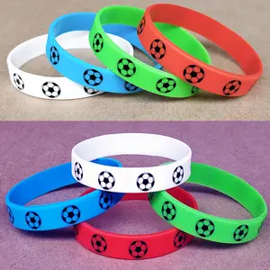 no minimum order custom 2022 the world football cup silicone wristband printed country flags