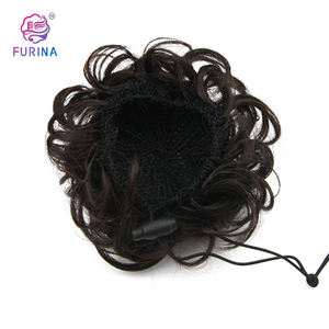 Prix de gros avantageux : <span class=keywords><strong>Chignon</strong></span> Donut avec cordon de serrage, style désordonné, en fibre résistante à la chaleur, accessoire capillaire pour femmes - Product Image 6