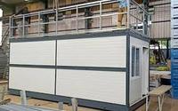 Maison conteneur pliable de 20 pieds, logement modulaire préfabriqué pour camp de travailleurs de chantier, installation rapide