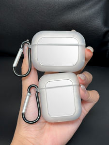 Nouvelle arrivée, étui transparent mat pour <span class=keywords><strong>AirPods</strong></span> 4 <span class=keywords><strong>3</strong></span> <span class=keywords><strong>Pro</strong></span> <span class=keywords><strong>2</strong></span>, coque de protection transparente givrée avec porte-clés mousqueton - Product Image 5