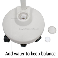 Magnifying Floor Lamp with LED Light Adjustable Rolling Stand Magnifier Glass for Skincare Inspection and Precision Work