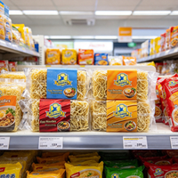 Nouilles aux œufs à emporter, texture ferme, non molle après une longue immersion, idéales pour les repas de nouilles à emporter