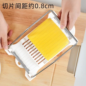 Trancheuse à viande en acier inoxydable avec protection de sécurité pour la cuisine, outil manuel pour trancher les fruits, le fromage et les bananes - Product Image 4
