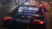 Affichage LED transparent couleur pour la publicité sur la vitre arrière des taxis