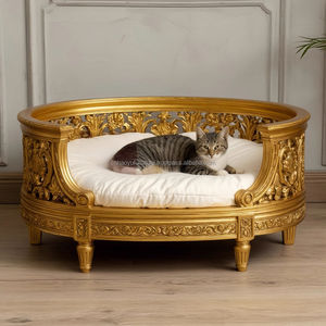 Casa para Mascotas de Terciopelo de Alta Gama, Estilo Antiguo, Muebles de Interior para Mascotas, Diseño de Lujo, Cama para Perros, Relleno de Poliéster Extraíble y Lavable - Product Image 3
