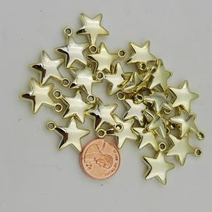 10 teile/beutel Fünfzackiger Stern Kunststoff Charms Tibetan Style Blank Stamp ing Sternform Charm Anhänger für Schmuck herstellung Halskette - Product Image 3