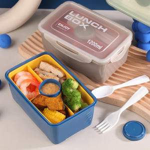 Boîte à lunch en gros pour enfants, conteneur alimentaire anti-fuite avec séparateurs, boîte bento pour le stockage des aliments - Product Image 2