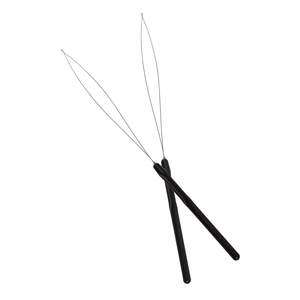 Aguja de bucle para extensiones de cabello, de 8 pulgadas, de metal negro con gancho de plástico, modelo natural OBH-39993, Obexa Pakistan para instalación - Product Image 4