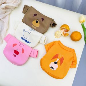 Linda sudadera con estampado de animales para perros y gatos, rosa, blanco, marrón, naranja, poliéster, ropa cálida para primavera y otoño - Product Image 1