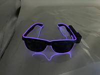 Lunettes de soleil à obturateur lumineuses à led colorées El Wire Neon Lunettes de fête à led pour le festival