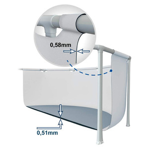 <span class=keywords><strong>Piscine</strong></span> à cadre en acier de 4,88 mètres, <span class=keywords><strong>piscine</strong></span> à cadre pour jardin pour usage familial 16 pieds - Product Image 6